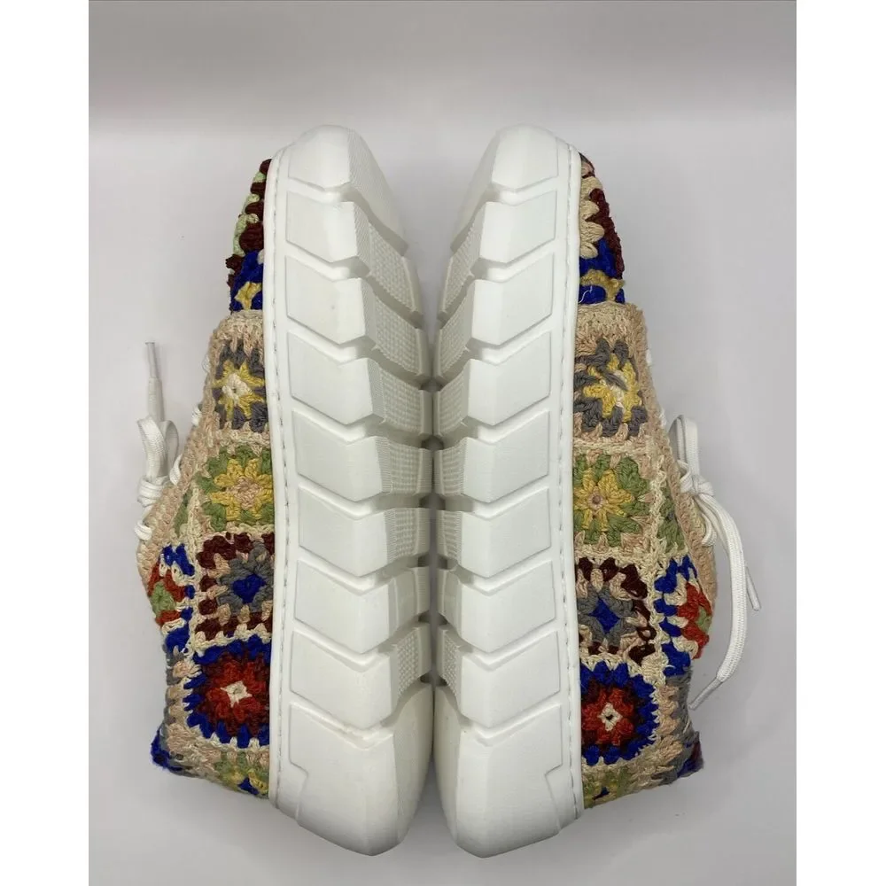 Free People‎ Catch Me If You Can Crochet Sneakers Sz 39 US W 8